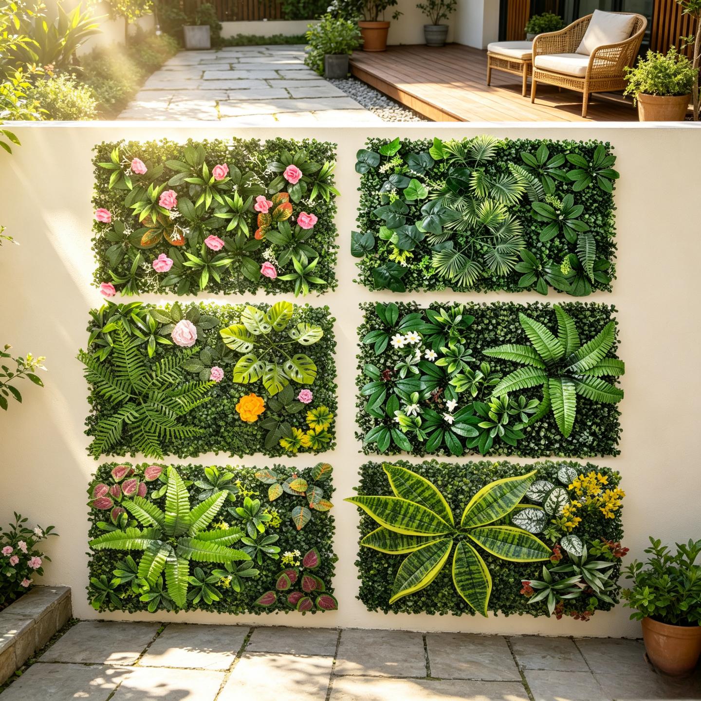 자외선 차단 인조 녹색 벽 패널 40*60cm 인조 고 - Flower Wall Panel 리뷰 및 가격
