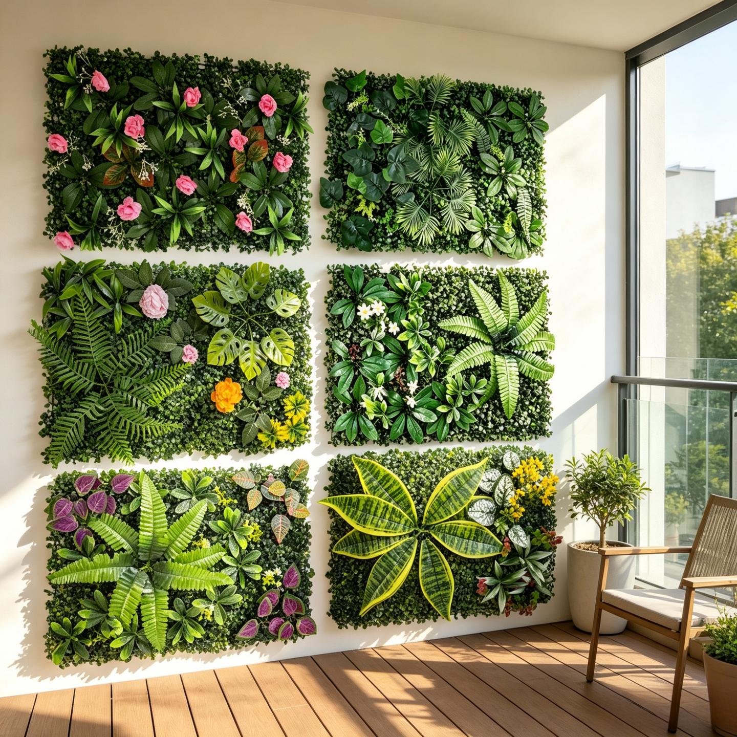 자외선 차단 인조 녹색 벽 패널 40*60cm 인조 고 - Flower Wall Panel 리뷰 및 가격