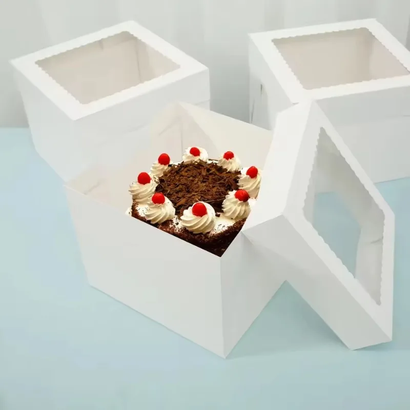 2개/4개/6개 세트의 흰색 사각형 케이크 상자, 일회 - Event Party Box 리뷰 및 가격