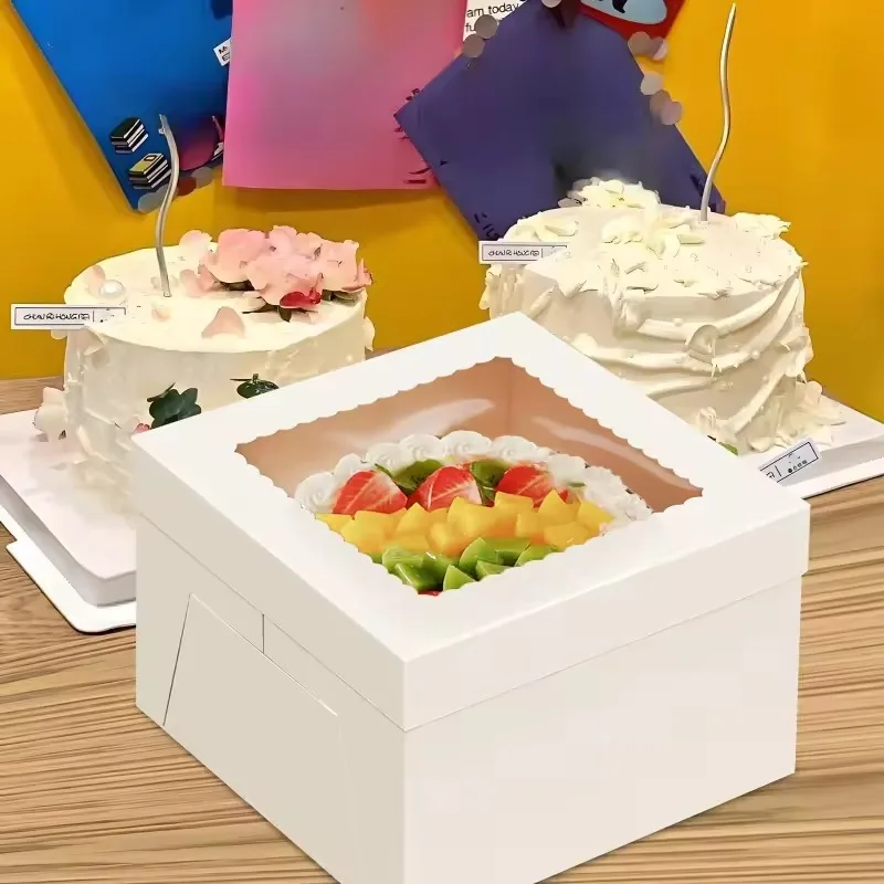 2개/4개/6개 세트의 흰색 사각형 케이크 상자, 일회 - Event Party Box 리뷰 및 가격
