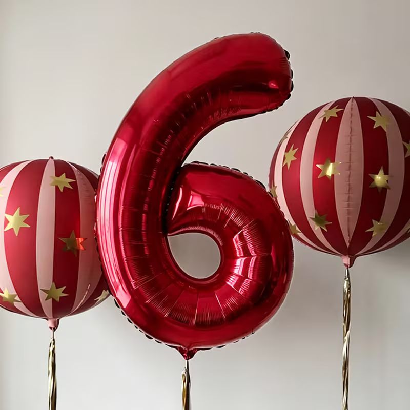 3개입 빨간색 카니발 숫자 풍선, 빨간색 호일 풍선,  - Balloon Pump Hand 리뷰 및 가격