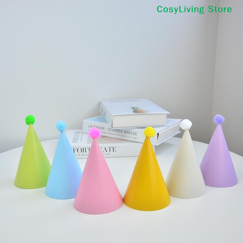 5/6/9/12개입 콘 모양 생일 파티 모자, 폼폼 장 - Party Hat Cone 리뷰 및 가격
