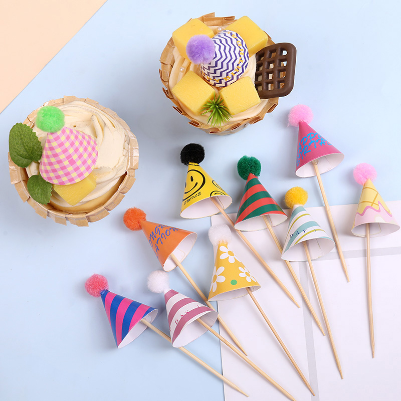 30개입 미니 파티 모자, 케이크 장식, 다채로운 폼폼 - Party Hat Cone 리뷰 및 가격